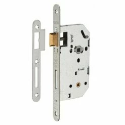 THIRARD - Serrure Encastrable Unimax CE NF QC à Condamnation Pour Salle De Bain Et Toilette, Axe 50mm, Bouts Ronds, Têtière Inox -THIRARD Soldes 8905265 2