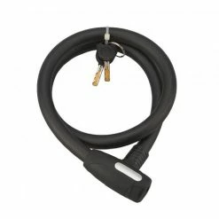 THIRARD - Antivol à Clé Stunt, Câble Acier, Vélo, 18mmx1m, 2 Clés, Noir