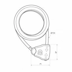 THIRARD - Antivol à Clé Twisty, Vélo, Abris De Jardin, Câble Acier Gaine PVC Ajustable, Ø 10, 1.80m, 2 Clés -THIRARD Soldes 8905291 3