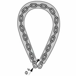 THIRARD - Chaîne Acier Cémenté Zingué Loops, Vélo, Barrières, Ø 6mm, 0.6m, Gaine PVC 5 THIRARD - Chaîne Acier Cémenté Zingué Loops, Vélo, Barrières, Ø 6mm, 0.6m, Gaine PVC -THIRARD Soldes 8905302 2