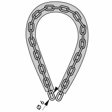 THIRARD - Chaîne Acier Cémenté Zingué Loops, Vélo, Barrières, Ø 6mm, 0.6m, Gaine PVC 4 THIRARD - Chaîne Acier Cémenté Zingué Loops, Vélo, Barrières, Ø 6mm, 0.6m, Gaine PVC – Image 2