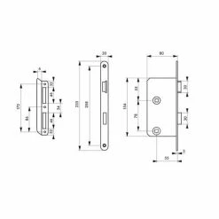 THIRARD - Serrure Encastrable à Condamnation Pour Salle De Bain Et Toilette, Droite, Axe 55mm, Bouts Ronds, 1 Clé -THIRARD Soldes 8905307 2