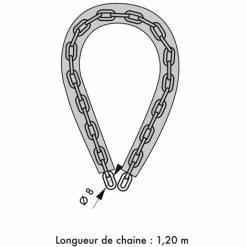 THIRARD - Chaîne Acier Cémenté Zingué Loops, Vélo, Barrières, Ø 8mm, 1.2m, Gaine PVC 5 THIRARD - Chaîne Acier Cémenté Zingué Loops, Vélo, Barrières, Ø 8mm, 1.2m, Gaine PVC -THIRARD Soldes 8905338 2