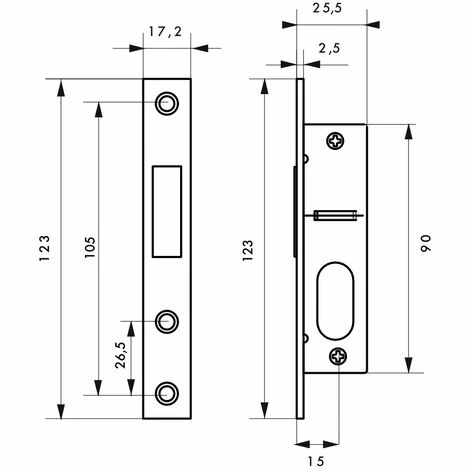 THIRARD - Serrure Encastrable Avec Cylindre Pour Porte Métallique, Axe 15mm, Cyl. 30x30mm, Bouts Carrés, 3 Clés 4 THIRARD - Serrure Encastrable Avec Cylindre Pour Porte Métallique, Axe 15mm, Cyl. 30x30mm, Bouts Carrés, 3 Clés – Image 2