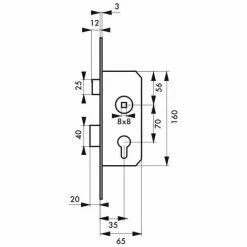 THIRARD - Boitier De Serrure Encastrable à Cylindre Pour Porte D'entrée, Axe 35mm, Bouts Carrés, Têtière Laitonnée 6 THIRARD - Boitier De Serrure Encastrable à Cylindre Pour Porte D'entrée, Axe 35mm, Bouts Carrés, Têtière Laitonnée -THIRARD Soldes 8905346 2