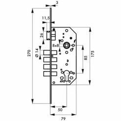 THIRARD - Boitier De Serrure Encastrable à Cylindre Pour Porte D'entrée, Axe 50mm, Bouts Carrés, 4pts, Nickelé, Rosace Fermée 6 THIRARD - Boitier De Serrure Encastrable à Cylindre Pour Porte D'entrée, Axe 50mm, Bouts Carrés, 4pts, Nickelé, Rosace Fermée -THIRARD Soldes 8905354 2