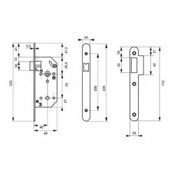 THIRARD - Serrure Encastrable Monomax NF Bec De Cane Pour Porte Intérieur, Axe 40mm, Bouts Ronds -THIRARD Soldes 8905358 2