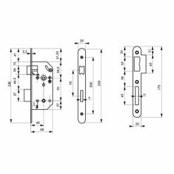 THIRARD - Serrure Encastrable Monomax NF à Condamnation Pour Salle De Bain Et Toilette, Axe 40mm, Bouts Ronds -THIRARD Soldes 8905359 2