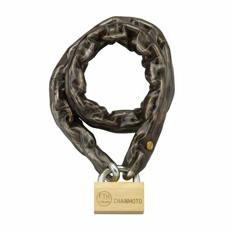 THIRARD - Chaîne Acier Cémenté Zingué à Clé Loops, Moto, Barrières, Ø 8mm, 0.9m, Gaine PVC, Cadenas, 3 Clés 3 THIRARD - Chaîne Acier Cémenté Zingué à Clé Loops, Moto, Barrières, Ø 8mm, 0.9m, Gaine PVC, Cadenas, 3 Clés