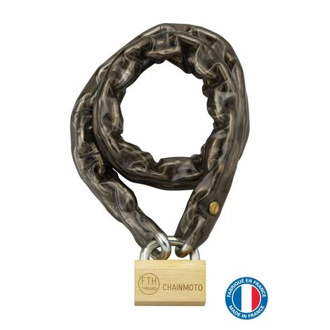 THIRARD - Chaîne Acier Cémenté Zingué à Clé Loops, Moto, Barrières, Ø 8mm, 0.9m, Gaine PVC, Cadenas, 3 Clés 5 THIRARD - Chaîne Acier Cémenté Zingué à Clé Loops, Moto, Barrières, Ø 8mm, 0.9m, Gaine PVC, Cadenas, 3 Clés – Image 3
