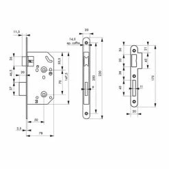 THIRARD - Serrure Encastrable Monomax NF à Condamnation Pour Salle De Bain Et Toilette, Axe 50mm, Bouts Ronds, Têtière Noire -THIRARD Soldes 8905365 2