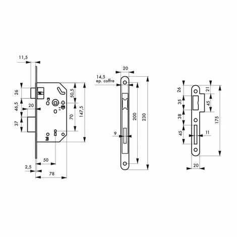THIRARD - Serrure Encastrable Monomax NF à Clé Pour Porte De Chambre, Axe 50mm, Bouts Ronds, Têtière Inox, 1 Clé 4 THIRARD - Serrure Encastrable Monomax NF à Clé Pour Porte De Chambre, Axe 50mm, Bouts Ronds, Têtière Inox, 1 Clé – Image 2
