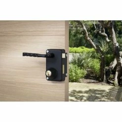 THIRARD - Serrure Verticale En Applique Double Entrée à Tirage Pour Porte D'entrée, Droite, Axe 45mm, 75x130mm, Noir, 3 Clés -THIRARD Soldes 8945478 2