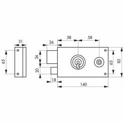 THIRARD - Serrure 4 Gorges En Applique à Clé à Fouillot Pour Portail, Gauche, Axe 58mm, 140x82mm, Zingué, 2 Clés -THIRARD Soldes 8945485 3