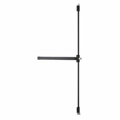 THIRARD - Serrure Anti-panique S-Push Pour Porte D'entrée, 2/3 Pts Haut Et Bas, Réversible, Noir