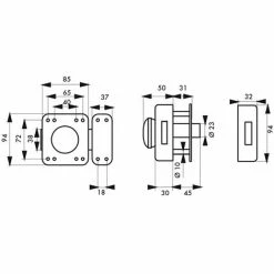 THIRARD - Verrou à Bouton Rafale Pour Porte D'entrée, Cylindre 45mm, Acier, 3 Clés, époxy Bonze -THIRARD Soldes 8945528 2