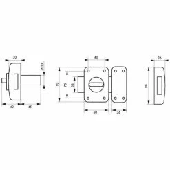 THIRARD - Verrou à Bouton Mirage 6 Pour Porte D'entrée, Cylindre 45mm, Laiton, 3 Clés, Laiton -THIRARD Soldes 8945532 2