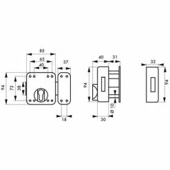 THIRARD - Boitier De Verrou Double Entrée Rafale Pour Porte D'entrée à Cylindre, Acier, Epoxy Blanc -THIRARD Soldes 8945533 2