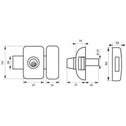 THIRARD - Verrou Double Entrée Universel Pour Porte D'entrée, Cylindre 45mm, Acier, 4 Clés, Epoxy Bronze -THIRARD Soldes 8945543 2