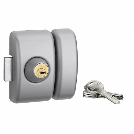 THIRARD - Verrou Double Entrée Universel Pour Porte D'entrée, Cylindre 45mm, Acier, 4 Clés, Epoxy Argent 3 THIRARD - Verrou Double Entrée Universel Pour Porte D'entrée, Cylindre 45mm, Acier, 4 Clés, Epoxy Argent