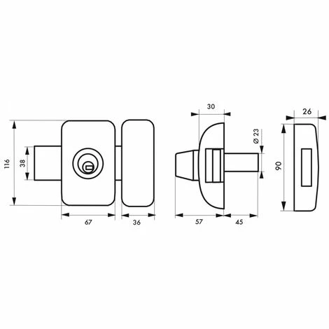 THIRARD - Verrou Double Entrée Universel Pour Porte D'entrée, Cylindre 45mm, Acier, 4 Clés, Epoxy Argent 4 THIRARD - Verrou Double Entrée Universel Pour Porte D'entrée, Cylindre 45mm, Acier, 4 Clés, Epoxy Argent – Image 2