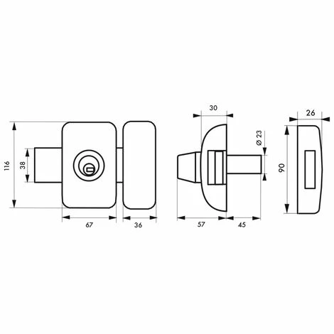 THIRARD - Verrou Double Entrée Universel Pour Porte D'entrée, Cylindre 45mm, Acier, 4 Clés, Epoxy Noir 4 THIRARD - Verrou Double Entrée Universel Pour Porte D'entrée, Cylindre 45mm, Acier, 4 Clés, Epoxy Noir – Image 2