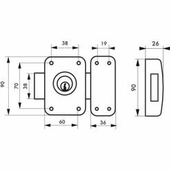 THIRARD - Verrou Double Entrée Capital Pour Porte Intérieure, 3 Clés, Acier, époxy Or -THIRARD Soldes 8945547 2