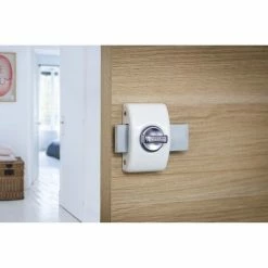 THIRARD - Verrou à Bouton Design 5 Pour Porte D'entrée, Cylindre 40mm, Acier, 3 Clés, Blanc -THIRARD Soldes 8945555 2