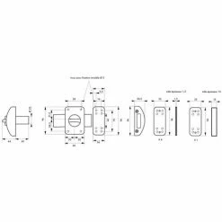 THIRARD - Verrou à Bouton Design 5 Pour Porte D'entrée, Cylindre 45mm, Acier, 3 Clés, Bronze -THIRARD Soldes 8945557 2