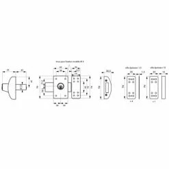 THIRARD - Verrou Double Entrée Design 5 Pour Porte D'entrée, Cylindre 45mm, Acier, 3 Clés, Bronze -THIRARD Soldes 8945567 2