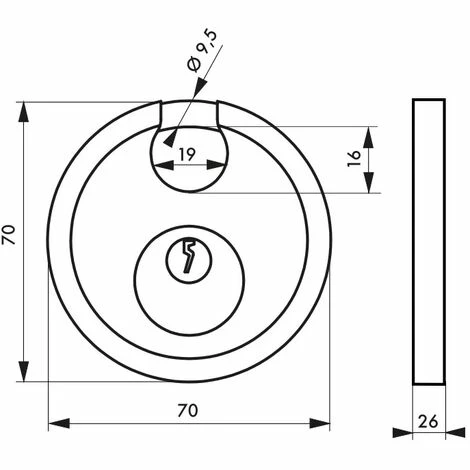 THIRARD - Cadenas à Clé Astra, Inox, Intérieur, Anse Inox, 70mm, 2 Clés 4 THIRARD - Cadenas à Clé Astra, Inox, Intérieur, Anse Inox, 70mm, 2 Clés – Image 2