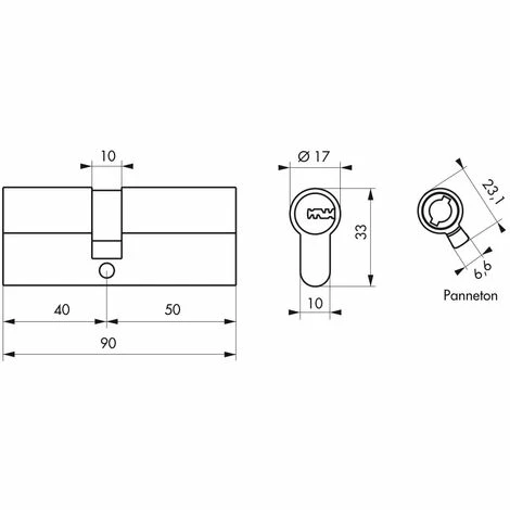 THIRARD - Cylindre De Serrure Double Entrée Trafic 6, 40x50mm, Nickel, Anti-arrachement, Anti-perçage, 5 Clés 4 THIRARD - Cylindre De Serrure Double Entrée Trafic 6, 40x50mm, Nickel, Anti-arrachement, Anti-perçage, 5 Clés – Image 2