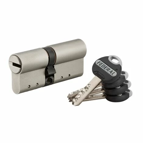THIRARD - Cylindre De Serrure Double Entrée Federal 2, 30x40mm, Nickel, Anti-arrachement, Anti-perçage, 4 Clés 3 THIRARD - Cylindre De Serrure Double Entrée Federal 2, 30x40mm, Nickel, Anti-arrachement, Anti-perçage, 4 Clés