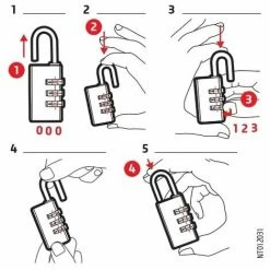 THIRARD - Lot De 2 Cadenas à Combinaison TSA, 3 Chiffres, Voyage, Anse Acier, 30mm -THIRARD Soldes 8945620 3