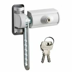 THIRARD - Entrebailleur à Clé Pour Fenêtre 1 Vantail, Pêne Acier, 110x167mm, Laqué Blanc, 2 Clés