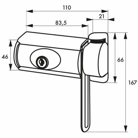 THIRARD - Entrebailleur à Clé Pour Fenêtre 1 Vantail, Pêne Acier, 110x167mm, Laqué Blanc, 2 Clés 4 THIRARD - Entrebailleur à Clé Pour Fenêtre 1 Vantail, Pêne Acier, 110x167mm, Laqué Blanc, 2 Clés – Image 2