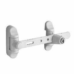 THIRARD - Entrebailleur à Clé Pour Fenêtre 1 à 2 Vantaux, 158mm, Laqué Blanc, 2 Clés