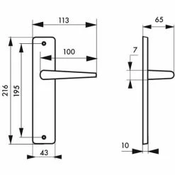 THIRARD - Ensemble De Poignées Pour Porte Intérieure Demeter Sans Trou, Entr'axes 165mm, Chromé -THIRARD Soldes 8945643 2