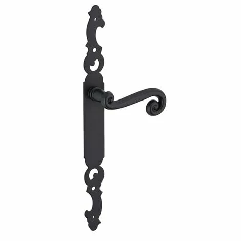 THIRARD - Ensemble De Poignées Pour Porte Intérieure Coq Sans Trou, Carré 7mm, Entr'axes 195mm, Laqué Noir 3 THIRARD - Ensemble De Poignées Pour Porte Intérieure Coq Sans Trou, Carré 7mm, Entr'axes 195mm, Laqué Noir