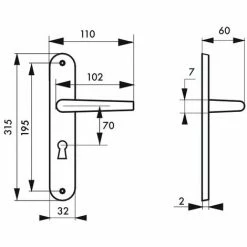 THIRARD - Ensemble De Poignées Pour Porte Intérieure Coq Trou De Clé, Carré 7mm, Entr'axes 195mm, Laqué Noir -THIRARD Soldes 8945649 2