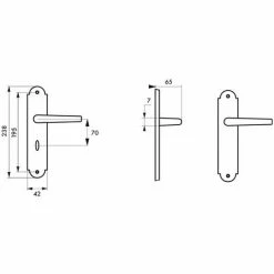 THIRARD - Ensemble De Poignées Pour Salle De Bain/toilette Charon à Condamnation, Carré 7mm, Entr'axes 195mm, Acier Rouillé -THIRARD Soldes 8945652 2