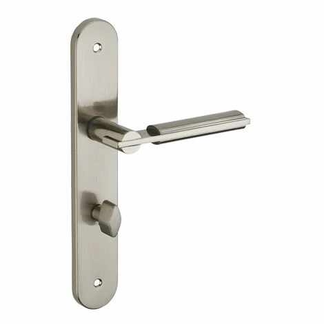 THIRARD - Ensemble De Poignées Pour Salle De Bain Et Toilette Gaia à Condamnation, Carré 7mm, Entr'axes 195mm, Nickelé Brossé 3 THIRARD - Ensemble De Poignées Pour Salle De Bain Et Toilette Gaia à Condamnation, Carré 7mm, Entr'axes 195mm, Nickelé Brossé