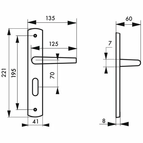THIRARD - Ensemble De Poignées Pour Salle De Bain Et Toilette Gaia à Condamnation, Carré 7mm, Entr'axes 195mm, Nickelé Brossé 5 THIRARD - Ensemble De Poignées Pour Salle De Bain Et Toilette Gaia à Condamnation, Carré 7mm, Entr'axes 195mm, Nickelé Brossé – Image 3