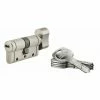 THIRARD - Cylindre De Serrure à Bouton Trafic 12, 30Bx30mm, Nickel, Anti-arrachement, Anti-perçage, Anti-casse, 5 Clés