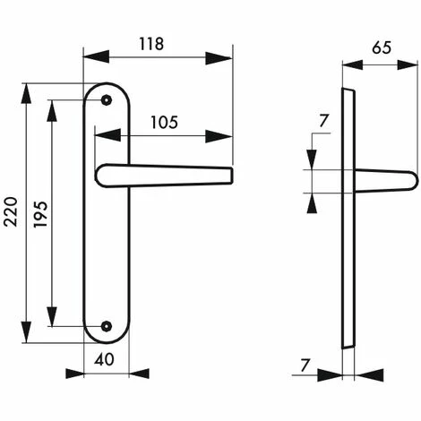 THIRARD - Ensemble De Poignées Pour Porte Intérieure Maia Sans Trou, Carré 7mm, Entr'axes 195mm, Argent 4 THIRARD - Ensemble De Poignées Pour Porte Intérieure Maia Sans Trou, Carré 7mm, Entr'axes 195mm, Argent – Image 2