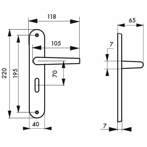 THIRARD - Ensemble De Poignées Pour Porte Intérieure Maia à Condamnation, Carré 7mm, Entr'axes 195mm, Couleur F2 4 THIRARD - Ensemble De Poignées Pour Porte Intérieure Maia à Condamnation, Carré 7mm, Entr'axes 195mm, Couleur F2 – Image 2