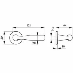 THIRARD - Paire De Béquilles Pour Porte, Carré 7 Mm, Nickelé Satiné -THIRARD Soldes 8945677 2