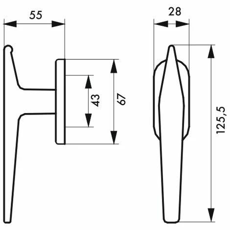 THIRARD - Bouton De Fenêtre Leto/Maïa, Hauteur 125.5mm, Couleur F2 4 THIRARD - Bouton De Fenêtre Leto/Maïa, Hauteur 125.5mm, Couleur F2 – Image 2