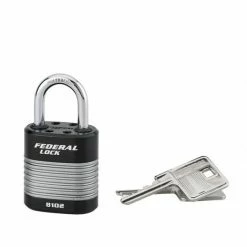 THIRARD - Cadenas à Clé Fédéral Lock Protector, Extérieur, Acier, Double Verrouillage, 44mm, 2 Clés