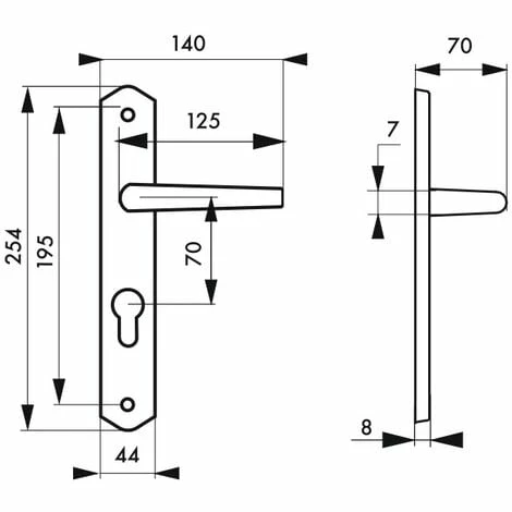 THIRARD - Ensemble De Poignées Pour Porte D'entrée Themis Trou De Cylindre, Carré 7mm, Entr'axes 195mm, Bois Blanc 4 THIRARD - Ensemble De Poignées Pour Porte D'entrée Themis Trou De Cylindre, Carré 7mm, Entr'axes 195mm, Bois Blanc – Image 2